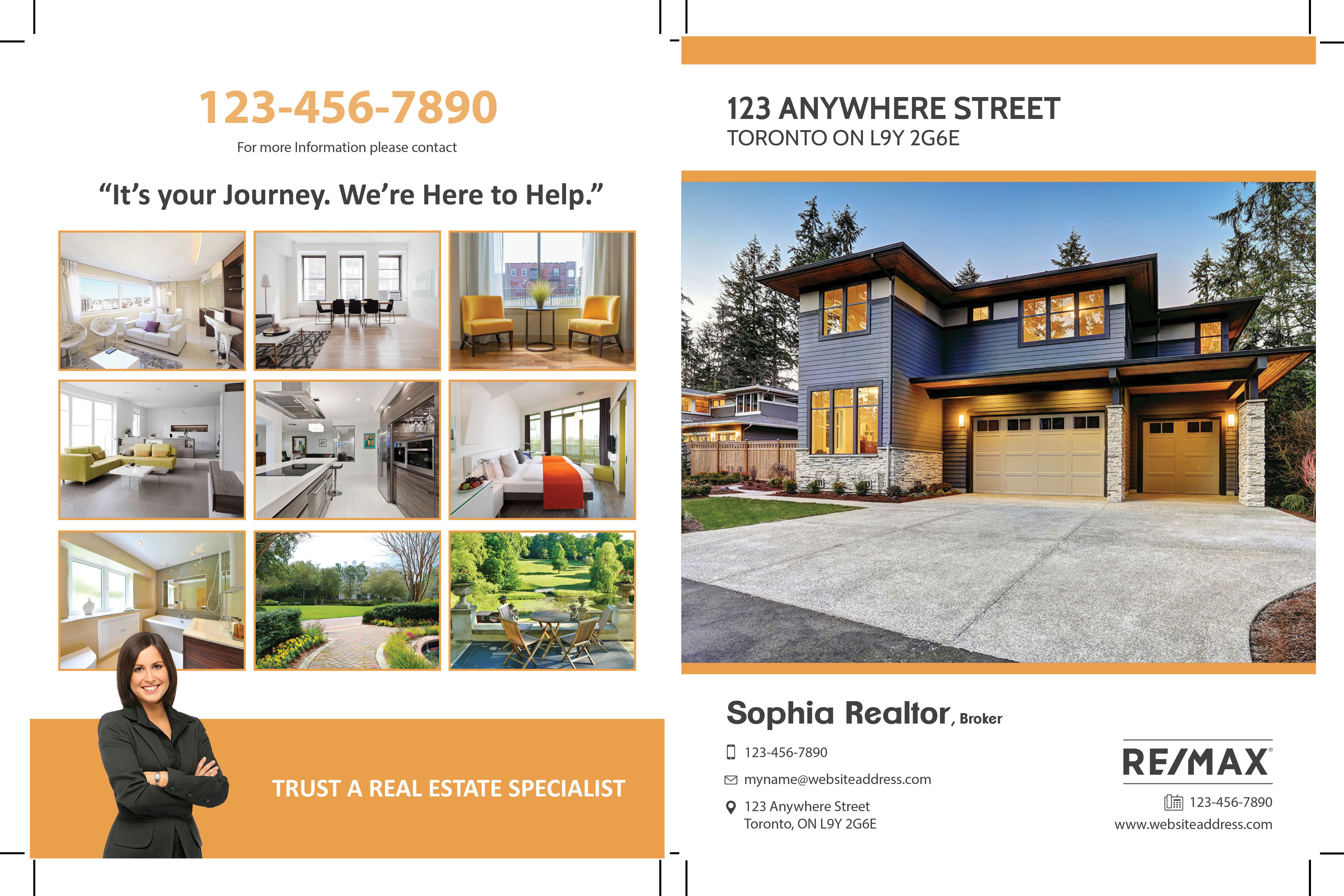 2-page real estate feature sheet design for property listings by Trosmo
