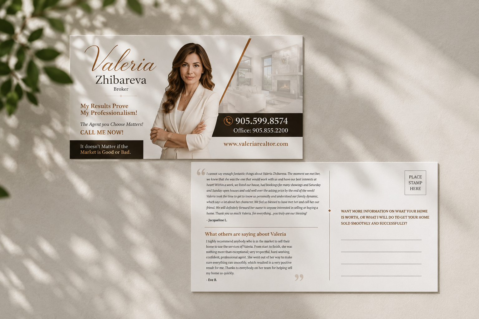 Just Sold postcard design to build credibility for real estate agents by Trosmo