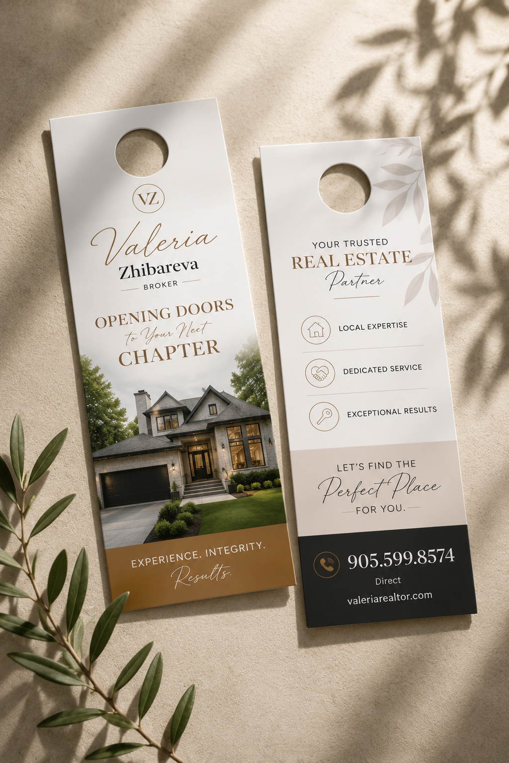 Custom real estate door hanger design by Trosmo