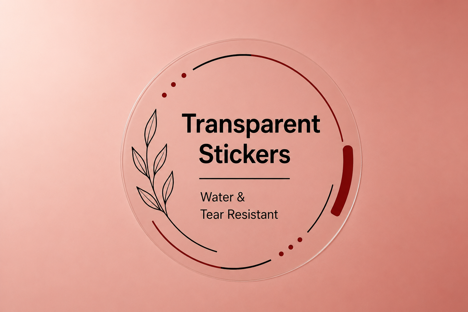 Transparent no-label sticker on bottle printed by Trosmo